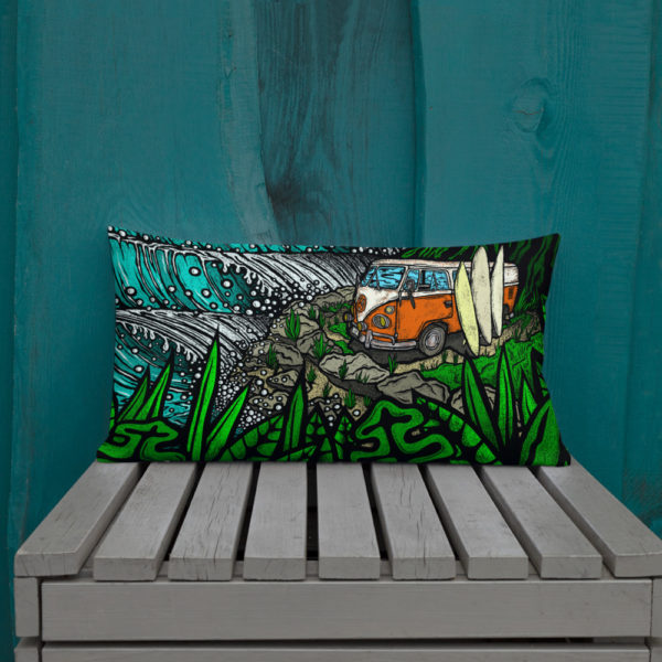 Surf Trippin - 20"x12" Throw Pillow - Image 2