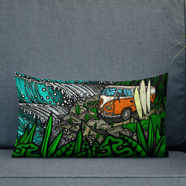 Surf Trippin - 20"x12" Throw Pillow - Image 3