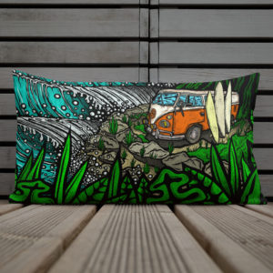 Surf Trippin - 20"x12" Throw Pillow
