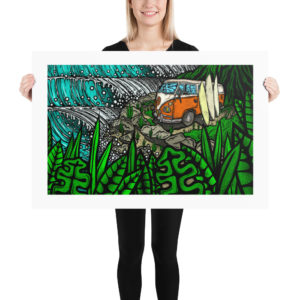 Surf Trippin - Matte Giclée Poster Print in multiple sizes