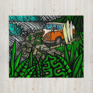 Surf Trippin - Cozy Throw Blanket 50x60 inch size