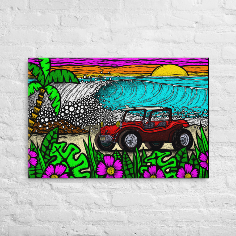 Surf Buggin 24x36 inch Canvas Print