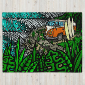 Surf Trippin - Larger Size Throw Blanket - 60" x 80"