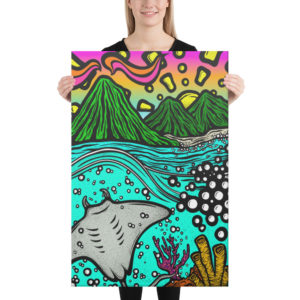Manta Ray - 24x36 inch Canvas Print