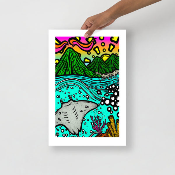Manta Ray - Giclée Print in Multiple Sizes - Image 2