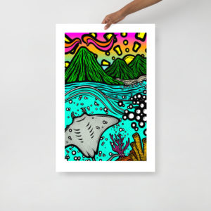 Manta Ray - Giclée Print in Multiple Sizes