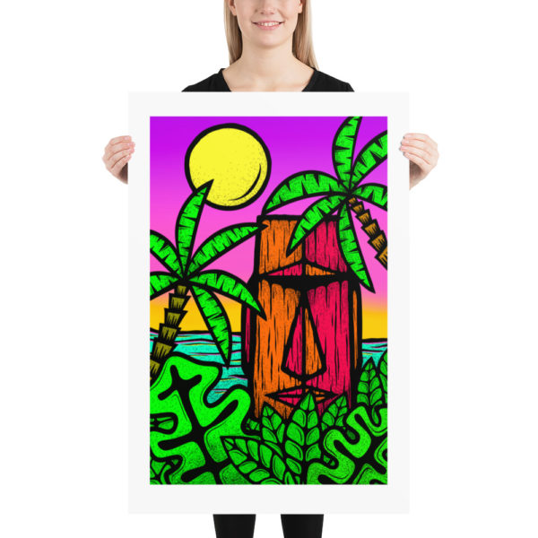 Moai Sunset - Matte Giclée Print in Multiple Sizes - Image 2