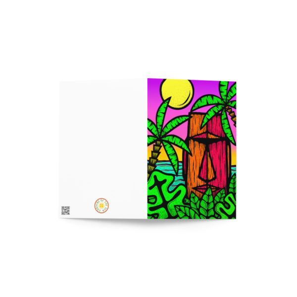 Moai Sunset - Blank Inside Greeting card in 3 sizes - Image 2