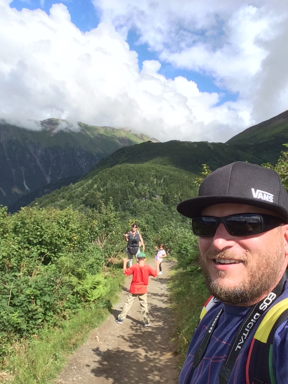 Lance and family hiking