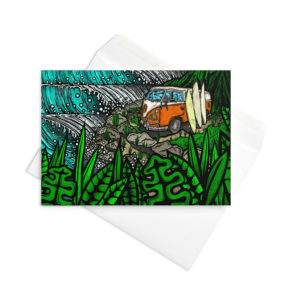 Surf Trippin - Blank Inside Greeting card in 3 sizes