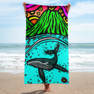 Big Island Whale - Beach Towel
