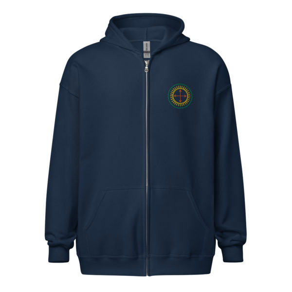 Corners of the Sun Embroidered Badge Logo Unisex heavy blend zip hoodie - Image 2