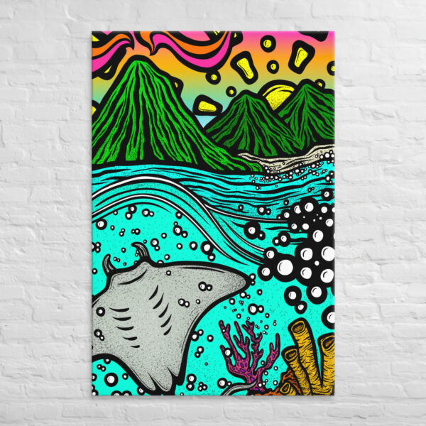 Manta Ray - Extra Large 40x60 inch Gallery Wrapped Canvas Print
