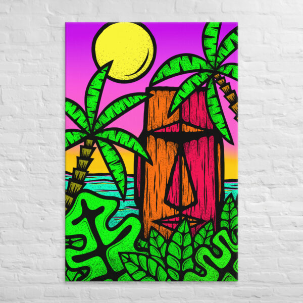 Moai Sunset - Extra Large 40x60 inch Gallery Wrapped Canvas Print