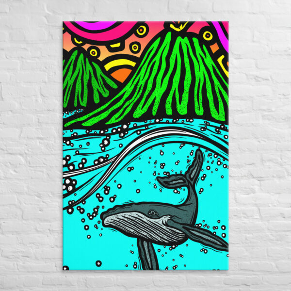 Big Island Whale - Extra Large 40x60 inch Gallery Wrapped Canvas Print