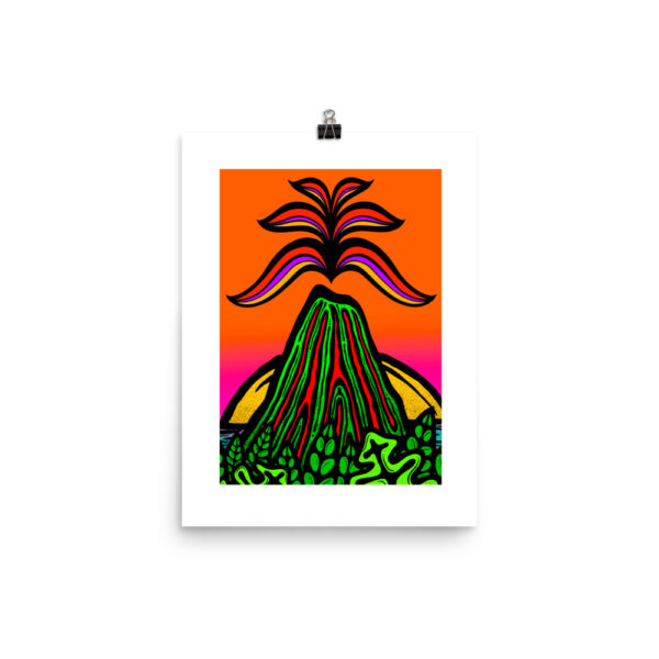 Volcano Sunset - Matte Giclee Print in multiple sizes - Image 2