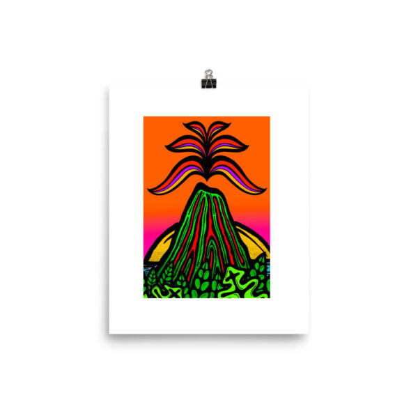 Volcano Sunset - Matte Giclee Print in multiple sizes - Image 3