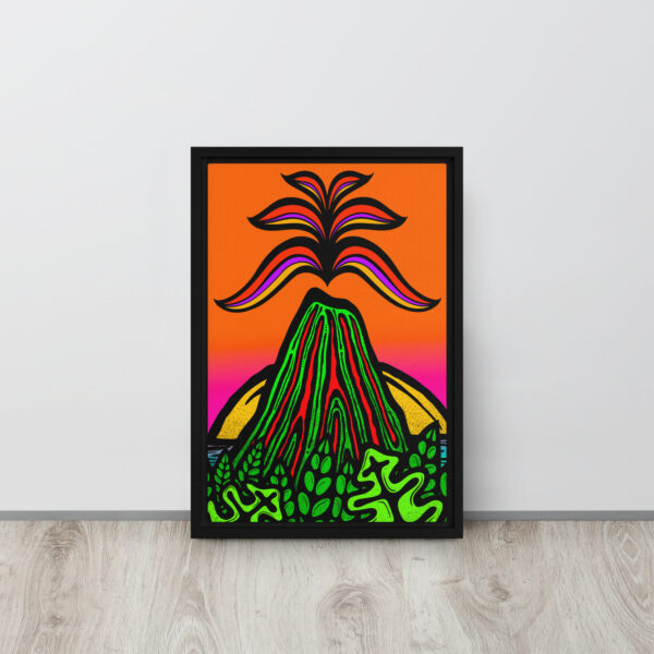 Volcano Sunset - Gallery Canvas Wrap in Floating Frame - Image 2