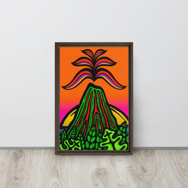 Volcano Sunset - Gallery Canvas Wrap in Floating Frame - Image 3