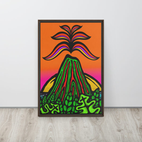 Volcano Sunset - Gallery Canvas Wrap in Floating Frame - Image 4
