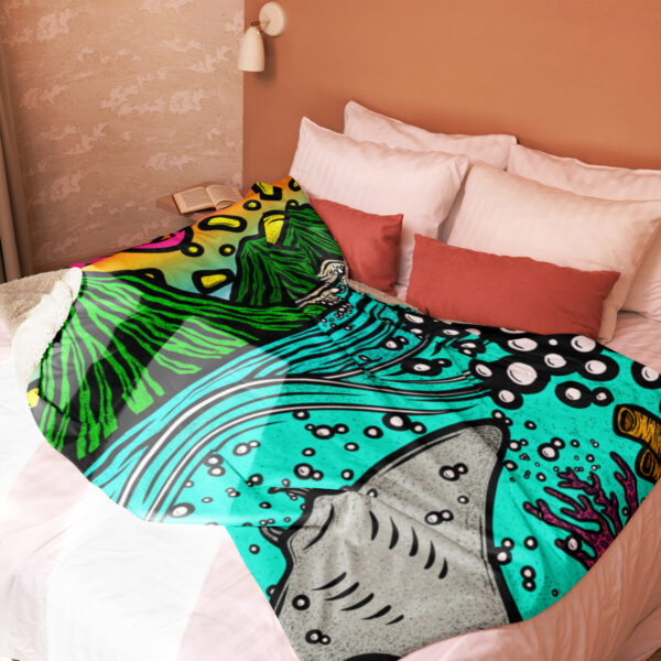 Manta Ray - 60x80 inch Cozy Sherpa blanket - Image 2