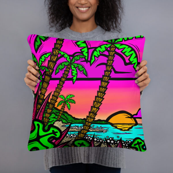 Lava Lava View - Throw Pillow in 2 sizes - Image 2