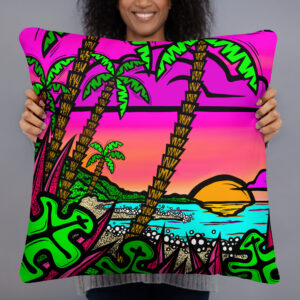 Lava Lava View - Throw Pillow in 2 sizes