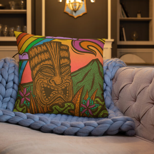 Rainbow Tiki - Throw Pillow in multiple sizes - Image 20