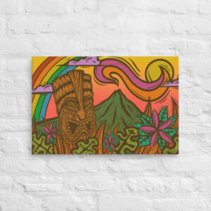 Rainbow Tiki - Gallery Wrapped Canvas Print