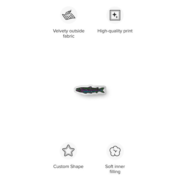 Rainbow Trout - Custom-shaped pillow in 3 sizes - Image 2