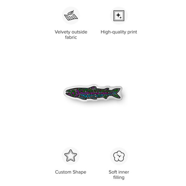 Rainbow Trout - Custom-shaped pillow in 3 sizes - Image 8