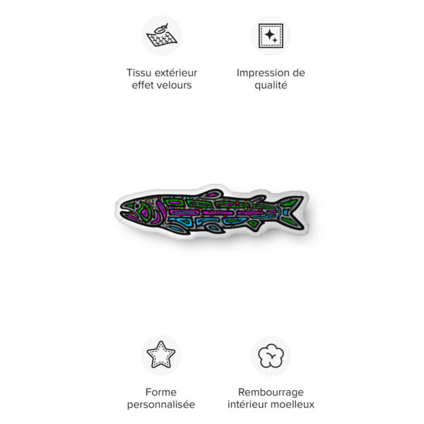 Rainbow Trout - Custom-shaped pillow in 3 sizes - Image 14
