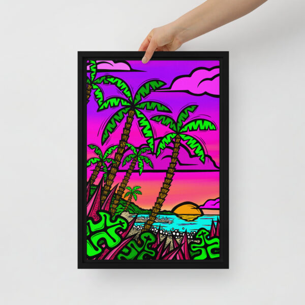 Lava Lava View Gallery Wrapped Canvas Print in Floating Frame - Image 2