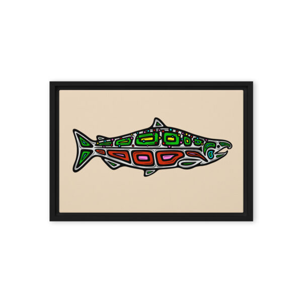 Salmon - Gallery Wrapped Canvas in Floating Frame