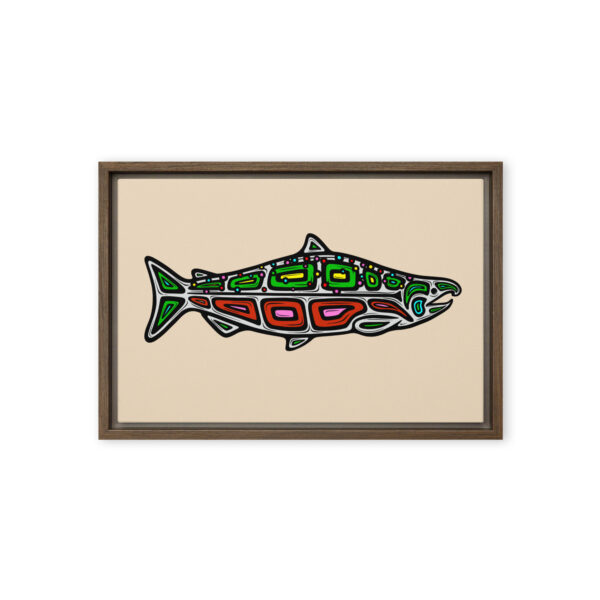 Salmon - Gallery Wrapped Canvas in Floating Frame - Image 2