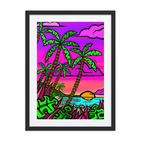 Lava Lava View - Framed Matte Giclee Print