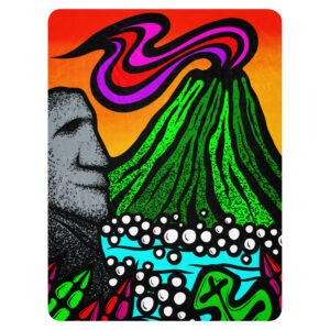 Volcano Moai - Sherpa blanket