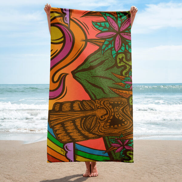 Rainbow Tiki - Beach Towel - Image 2