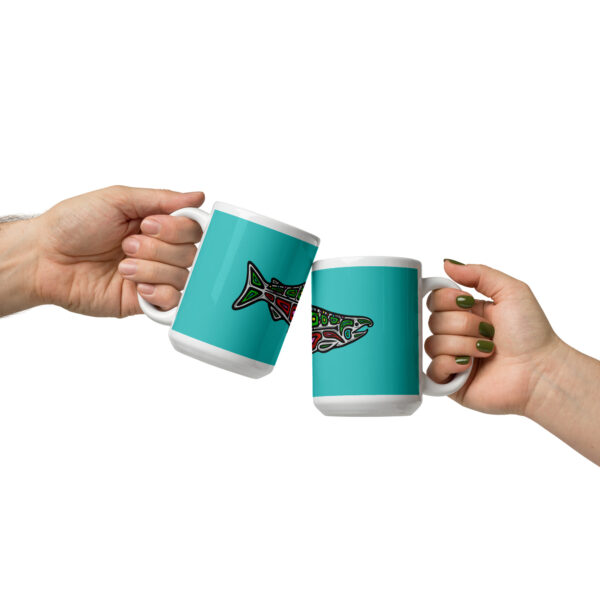 Salmon - White glossy mug - Image 3