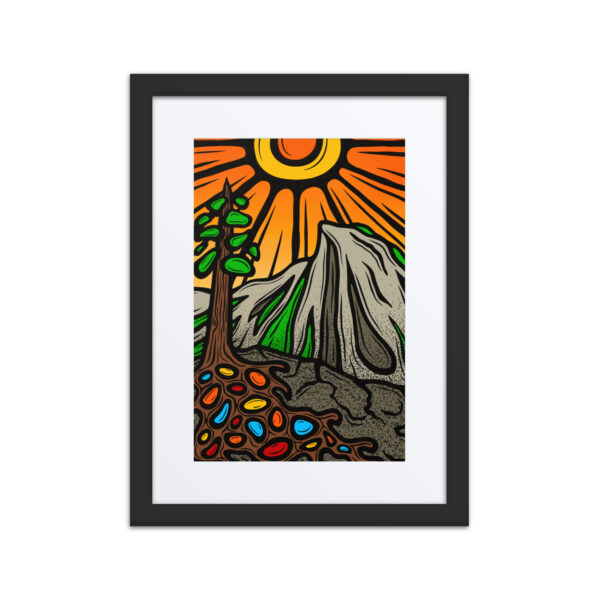 Half Dome - Matte Giclee Framed Print with Mat - Image 2