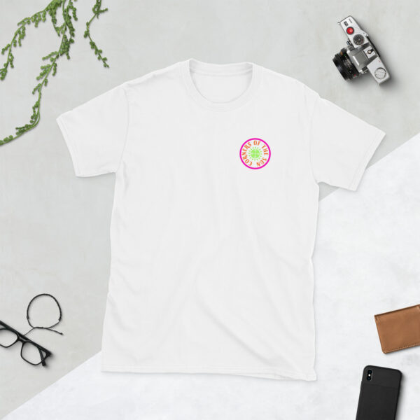 Corners of the Sun Twin Palm Pinky - Short-Sleeve Unisex T-Shirt - Image 10