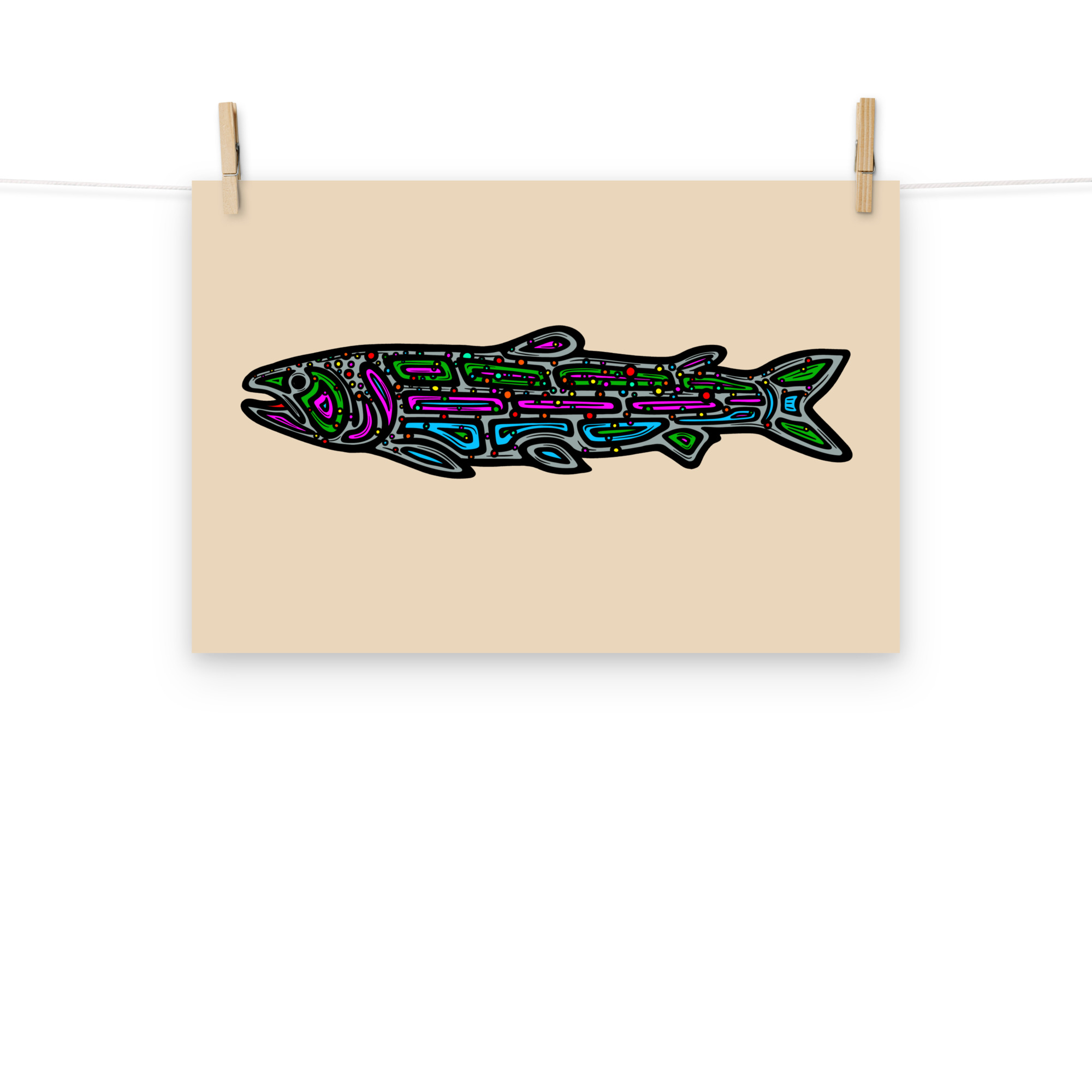 Rainbow Trout Poster Print - Image 2