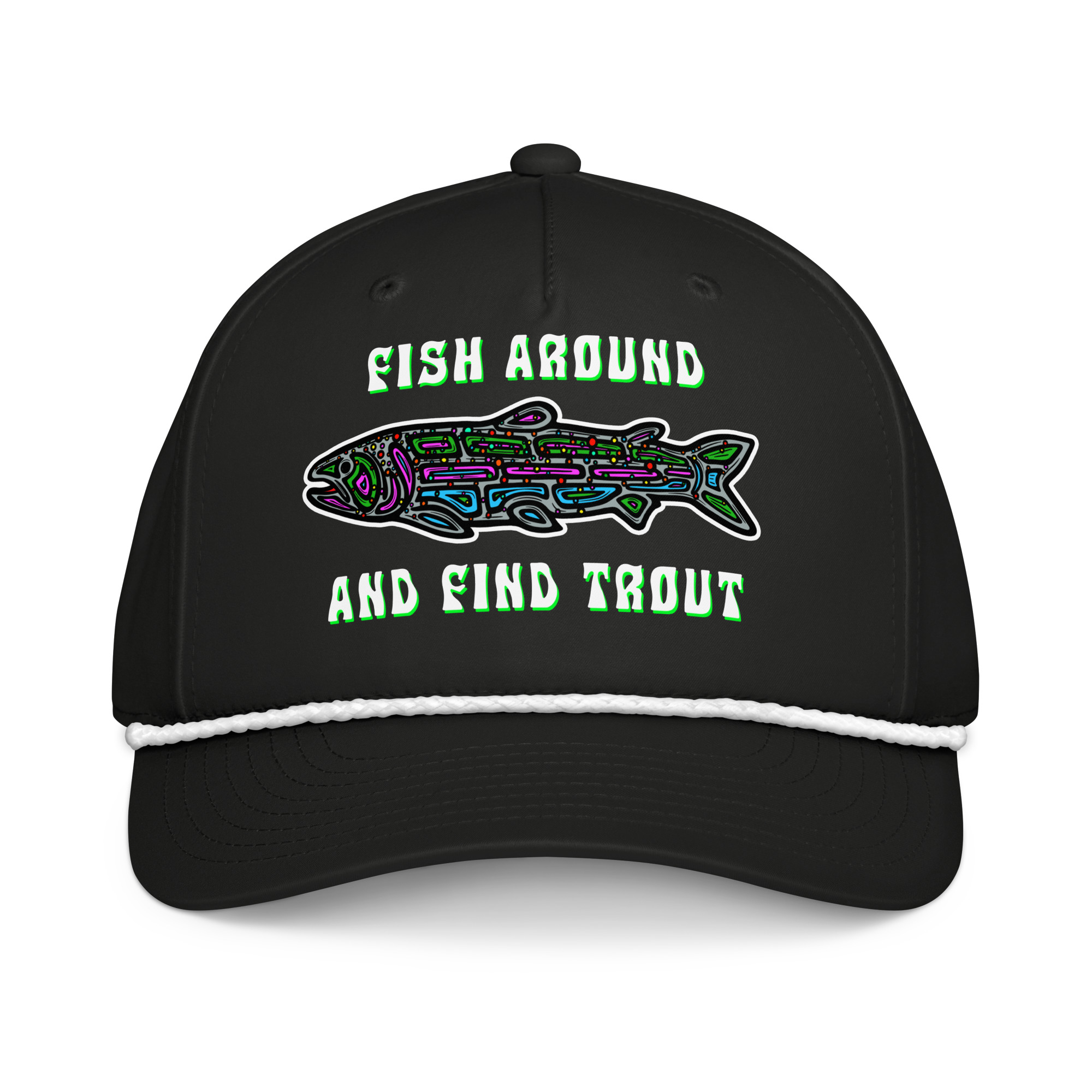 Fish Around and Find Trout Classic rope cap - Image 2