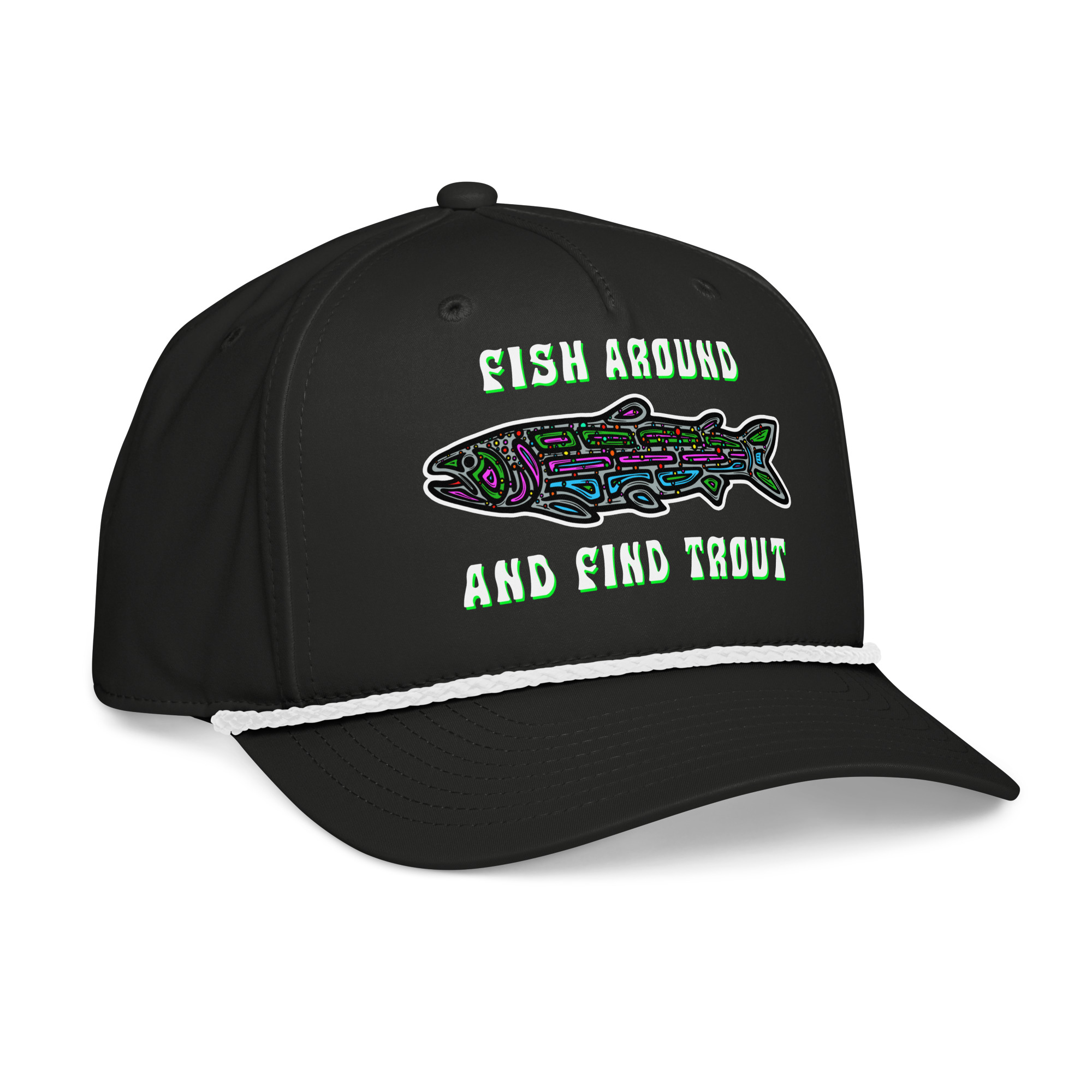 Fish Around and Find Trout Classic rope cap - Image 5