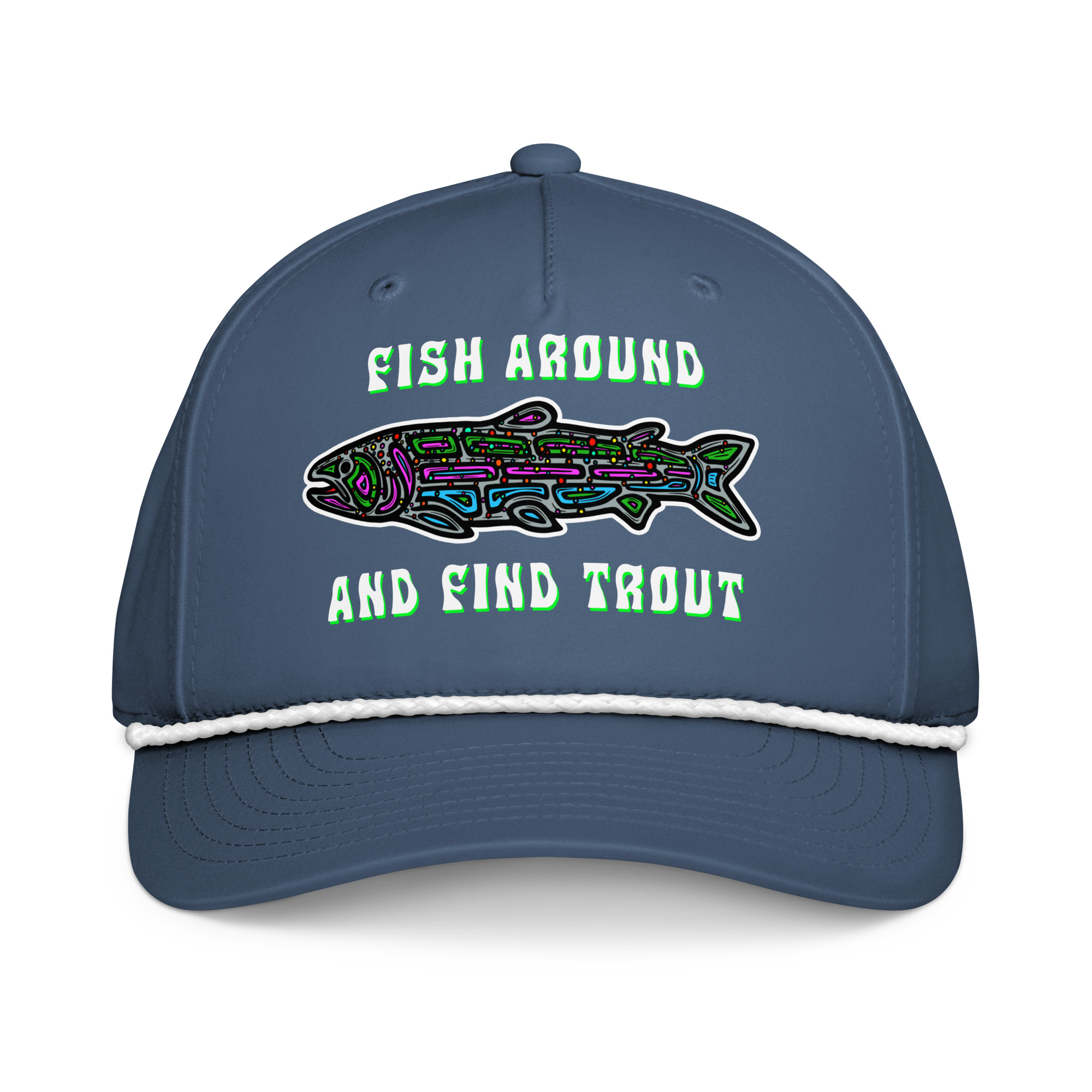 Fish Around and Find Trout Classic rope cap - Image 6