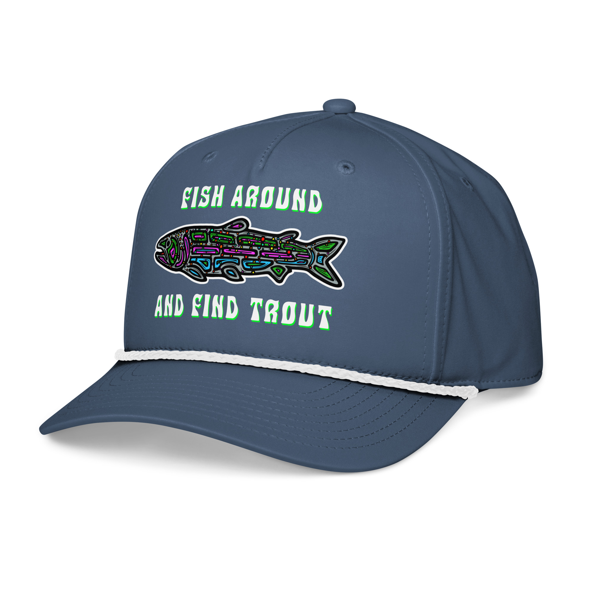 Fish Around and Find Trout Classic rope cap - Image 8