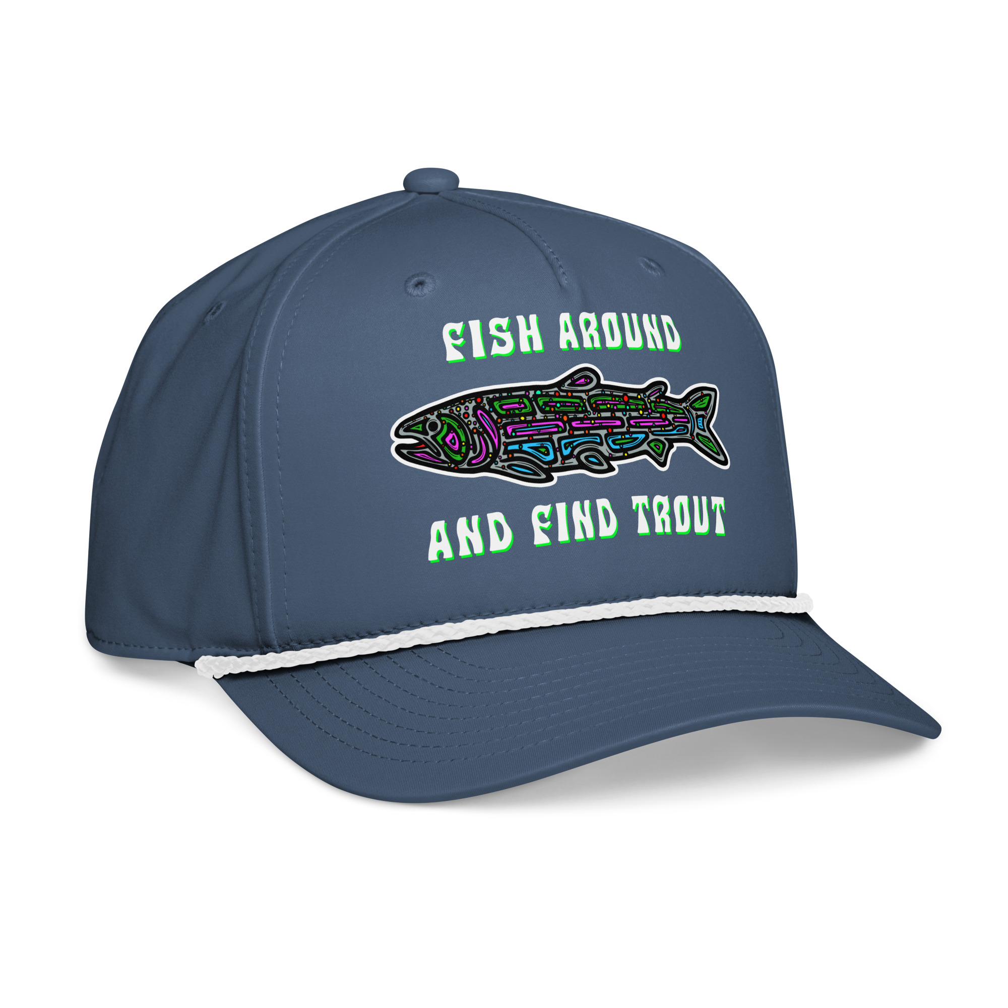 Fish Around and Find Trout Classic rope cap